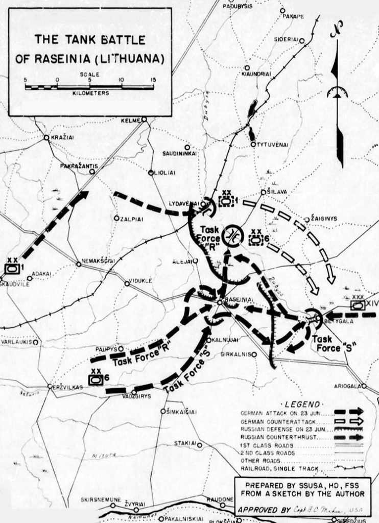 Battle of Raseiniai Battle Map