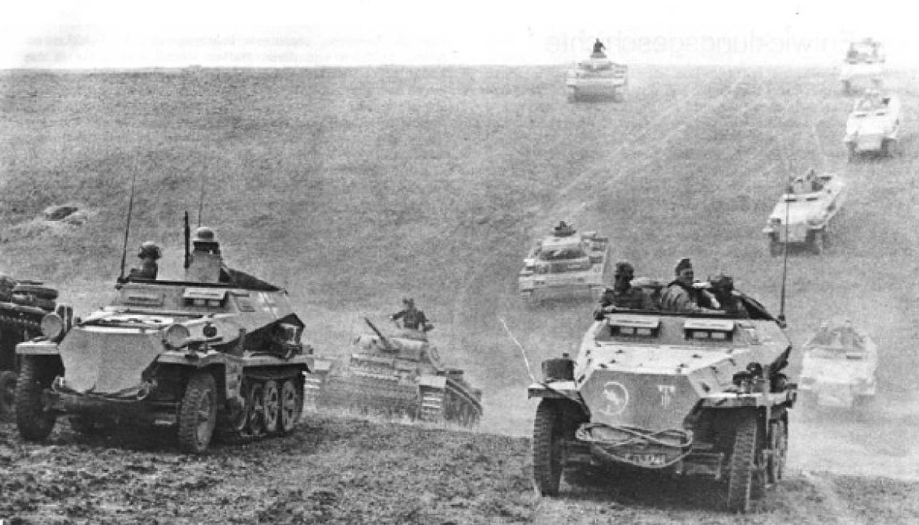 German Halftracks Attacking Operation Barbarossa