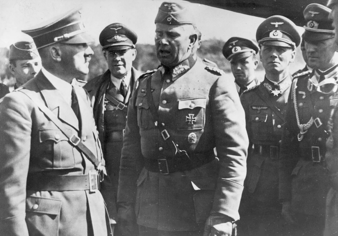 Hitler Meeting Troops