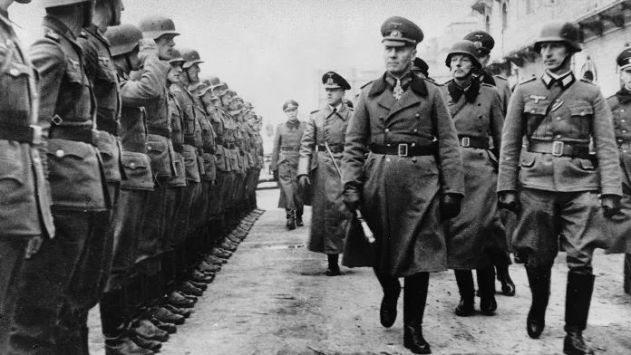 Rommel Inspecting Troops