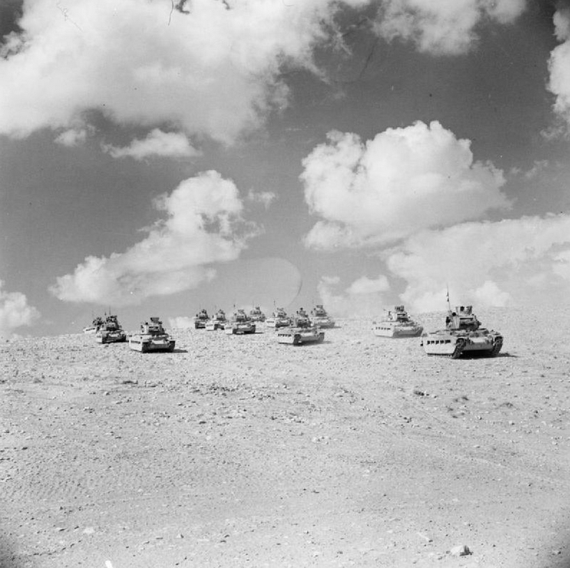 Advancing British Tanks