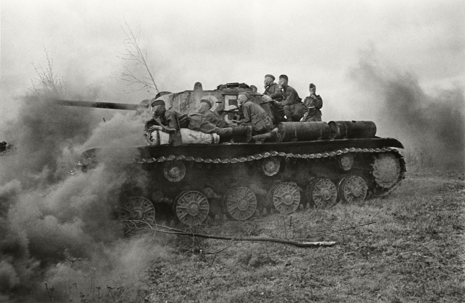 Advancing Soviet KV1 Tanks