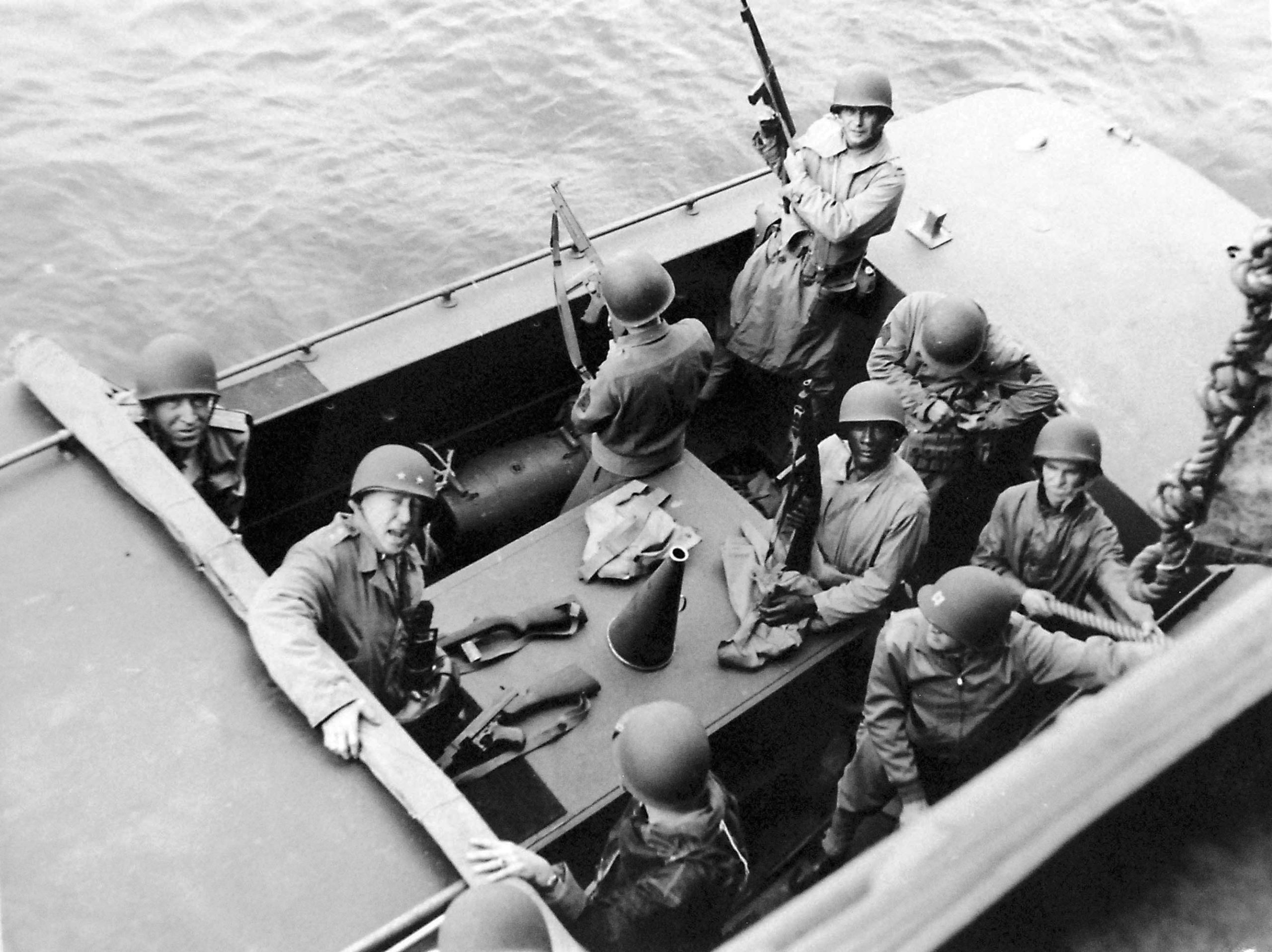 Operation Torch Landing Craft With General Patton